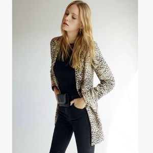 Bershka leopard animal print light coat